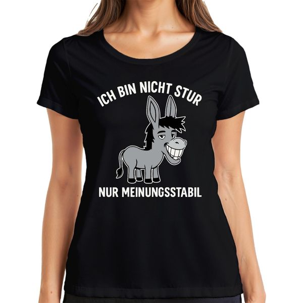 Non Sono Testarda, Sono Solo Un'asina Che Ha Un'opinione E Che Dice Umorismo, Maglietta Da Donna, Nera, 3XL-image
