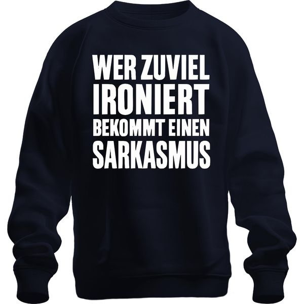 Chi Stira Troppo Diventa Un Sarcastico Detto Sarcastico Regalo Felpa Pullover Unisex, Navy, Xxl-image