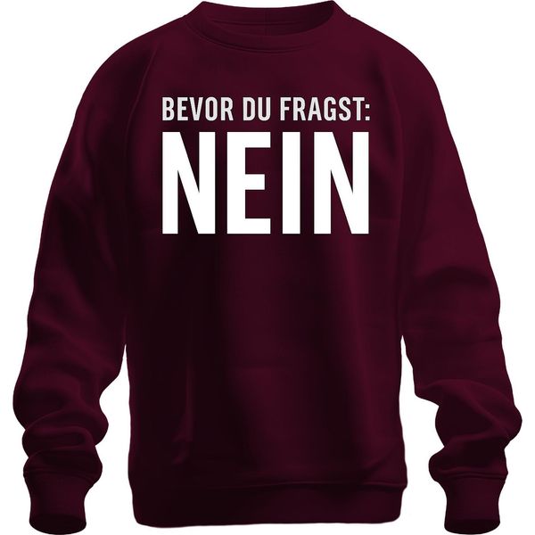 Prima Che Tu Chieda No Divertente Sarcastico Sfacciato Dicendo Regalo Unisex Felpa Pullover, Borgogna, Xxl-image