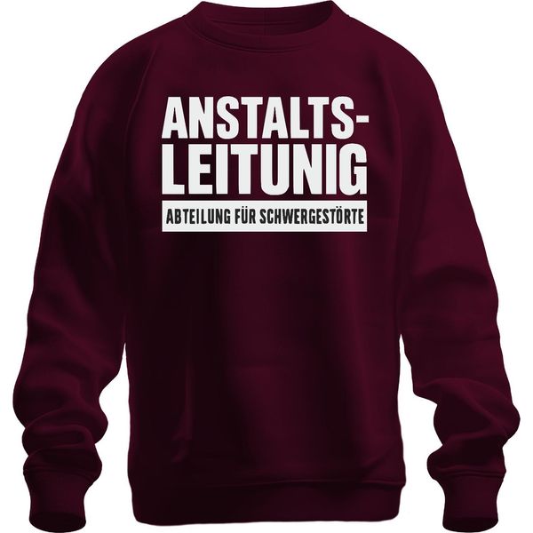 Dipartimento Di Gestione Delle Istituzioni Gravemente Disturbato Sarcasmo Clinica Umorismo Felpa Unisex Pullover, Borgogna, Xxl-image