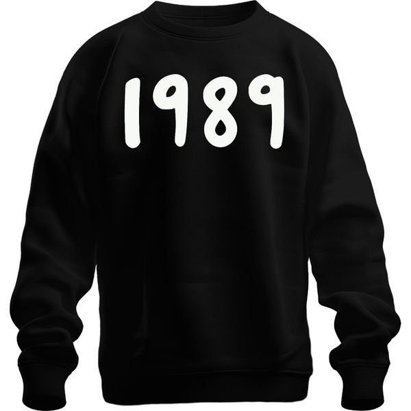 Vintage 1989 Retro 90S Anno Di Nascita Regalo Compleanno Vintage Unisex Felpa Pullover, Nero, Xl-image