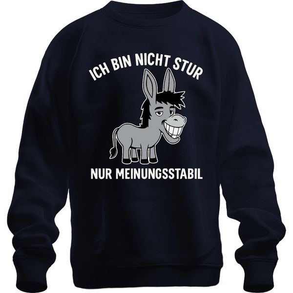Non Sono Testardo, Sono Solo Un Asino Che Ha Un'opinione E Che Dice: Umorismo, Felpa Pullover Unisex, Blu, 3XL-image