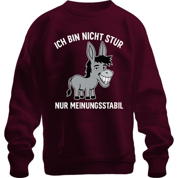 Non Sono Testardo, Sono Solo Un Asino Supponente, Divertente Detto Umoristico Felpa Pullover Unisex, Borgogna, L-image