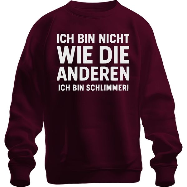 Non Come Gli Altri Sono Peggio Divertente Umorismo Regalo Unisex Felpa Pullover, Borgogna, 3XL-image