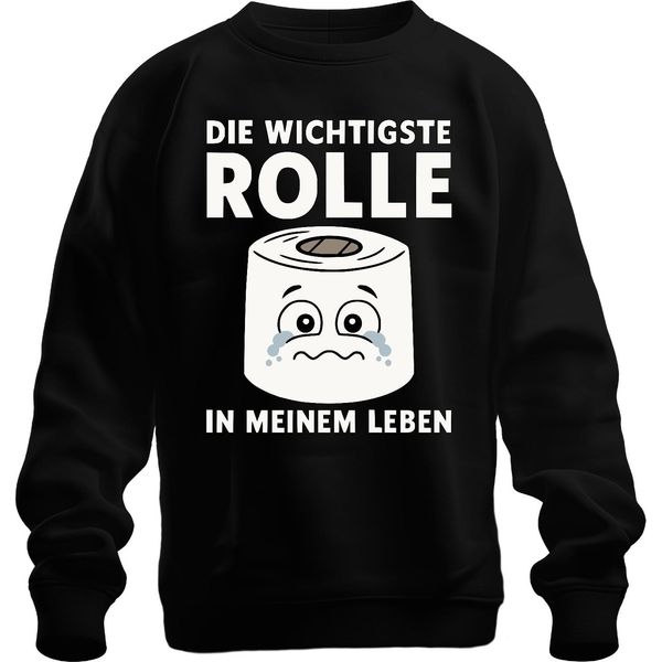 Il Ruolo Più Importante Nella Mia Vita La Carta Igienica Divertente Regalo Unisex Felpa Pullover, Nero, L-image