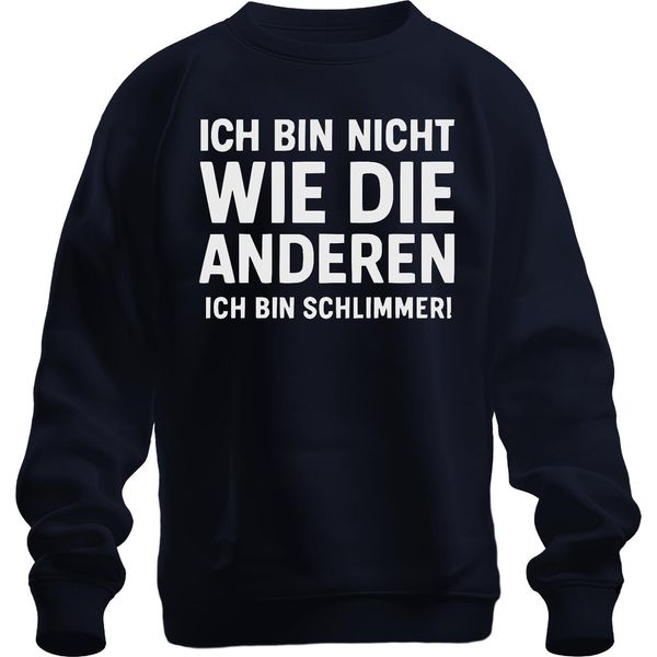 Non Come Gli Altri Sono Peggio Divertente Umorismo Regalo Unisex Felpa Pullover, Navy, S-image