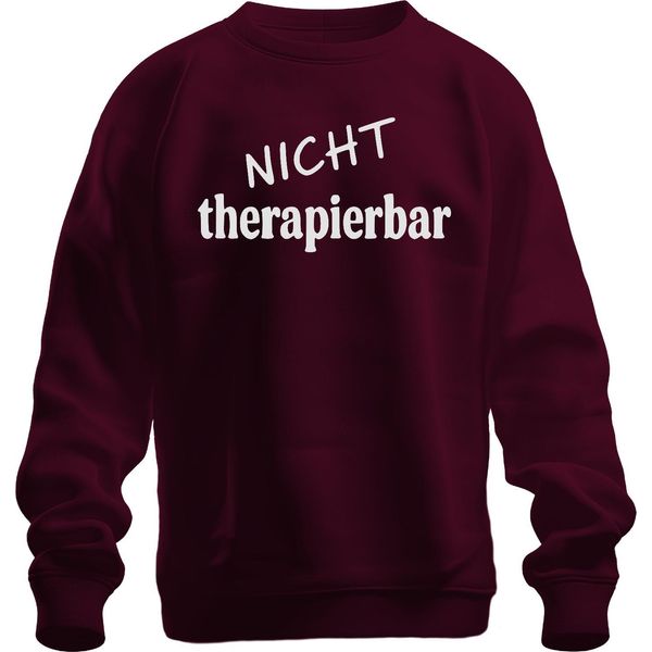 Untreatable Divertente Detto Sarcastico Umorismo Regalo Felpa Unisex Pullover, Borgogna, 3XL-image