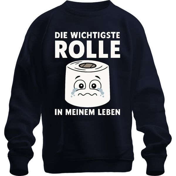 Il Ruolo Più Importante Nella Mia Vita La Carta Igienica Divertente Regalo Unisex Felpa Pullover, Navy, Xl-image