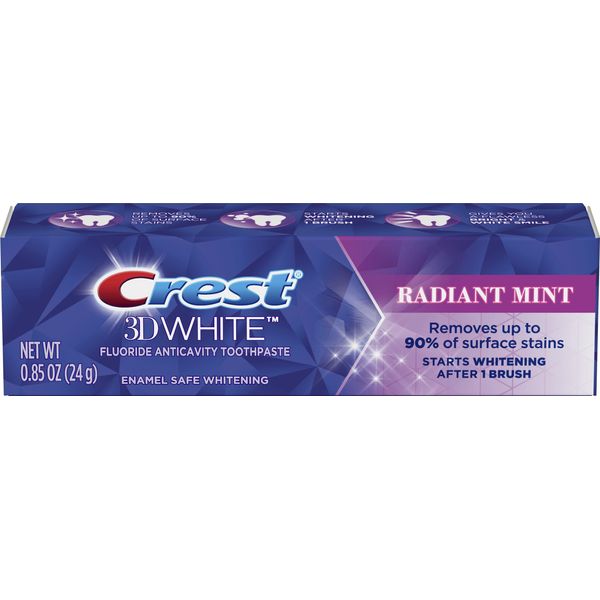 Crest | Dentifricio - Menta Radiosa - 24 G - Dentifricio Sbiancante - Crest 3D White-image