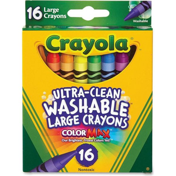 Crayola | Pastelli A Cera Lavabili - 16 Colori - Pastelli A Cera Colorati - Utensili Per Dipingere Per Bambini-image