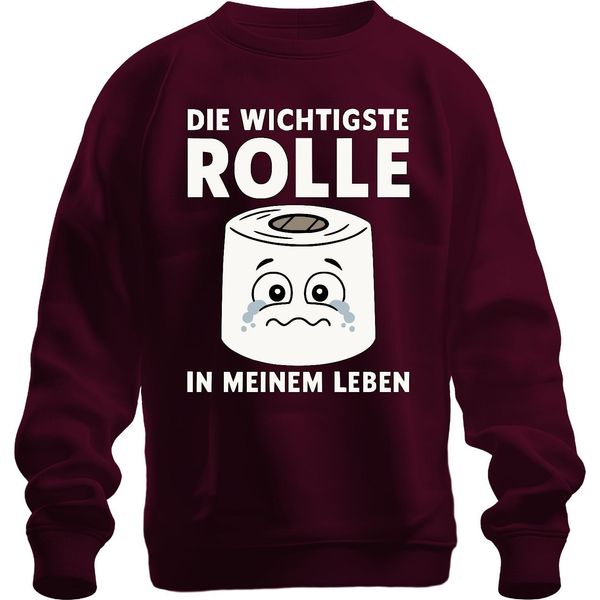 Il Ruolo Più Importante Nella Mia Vita La Carta Igienica Divertente Regalo Unisex Felpa Pullover, Borgogna, M-image