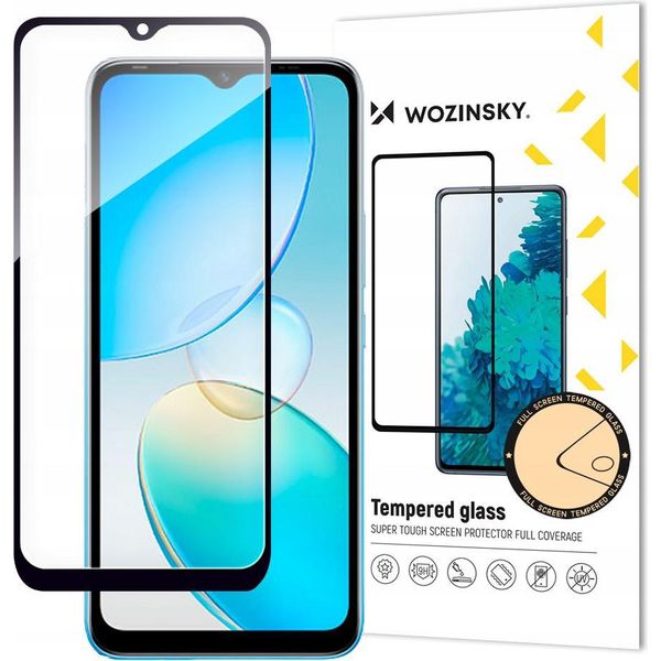 Wozinsky Piena Colla Vetro Temperato Infinix Hot 12I Schermo Completo Con Telaio Nero (Case Friendly)-image
