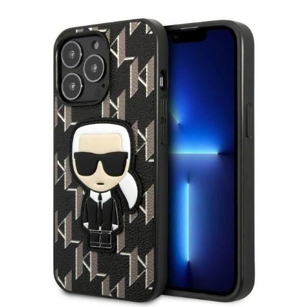 Karl Lagerfeld Klhcp13Lpmnikbk Custodia Rigida Per Iphone 13 Pro / 13 6,1 Czarny/Black Monogram Ikonik Patch-image
