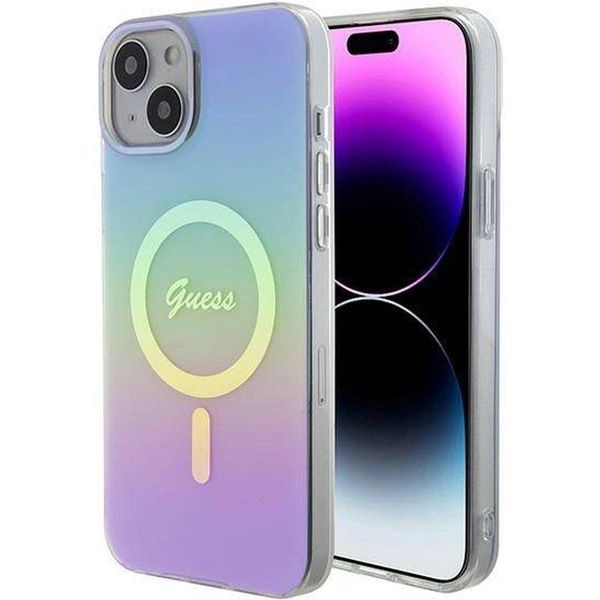 Guess Guhmp15Shitsu Iphone 15 / 14 / 13 6.1 Fioletowy/Purple Custodia Rigida Iml Iridescente Magsafe-image