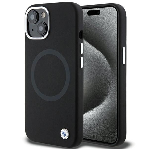 Bmw Bmhmp15Msilbk2 Iphone 15 Plus / 14 Plus 6.7 Czarny/Nero Firma Liquido Silicone Magsafe-image