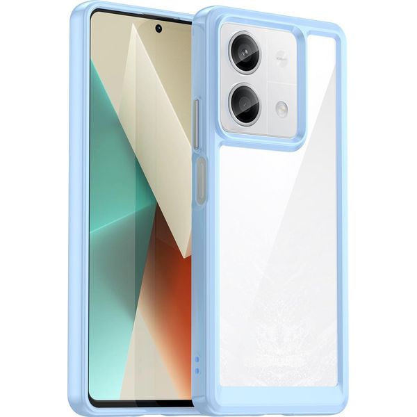 Custodia Outer Space Con Cornice In Gel Per Xiaomi Redmi Note 13 Pro - Blu-image