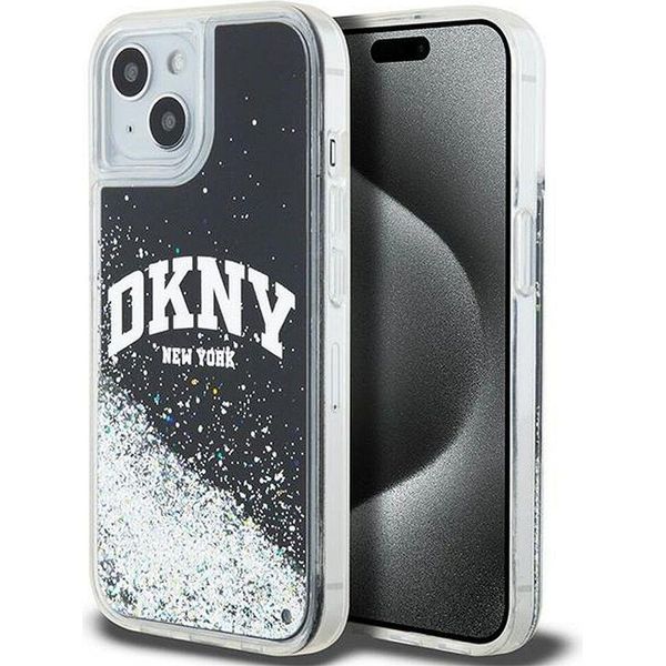 Dkny Dkhcp14Slbnaek Custodia Rigida Per Iphone 14 / 15 / 136.1 Czarny/Nero Liquid Glitter Big Logo-image