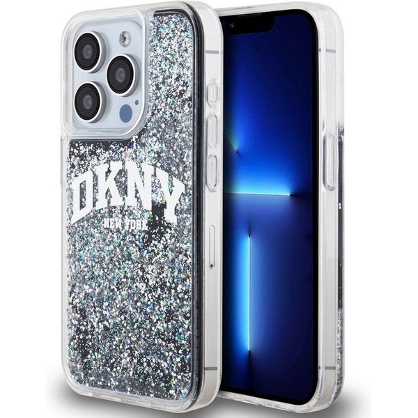Dkny Dkhcp15Llbnaek Custodia Rigida Iphone 15 Pro6.1 Czarny/Nero Liquid Glitter Big Logo-image