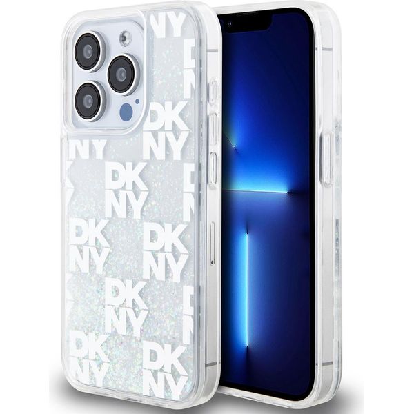 Dkny Dkhcp15Llcpept Iphone 15 Pro6.1 BiałY/Bianco Custodia Rigida Liquid Glitter Multilogo-image