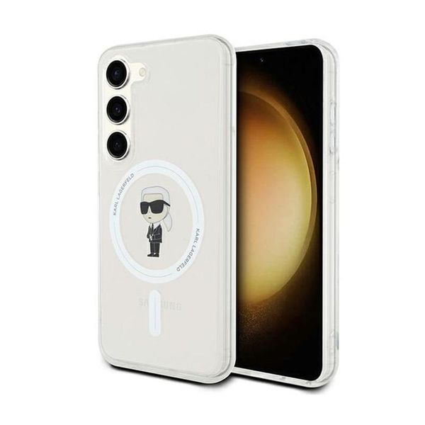 Karl Lagerfeld Klhms23Shfcknot S23 S911 Custodia Rigida Trasparente Iml Ikonik Magsafe-image
