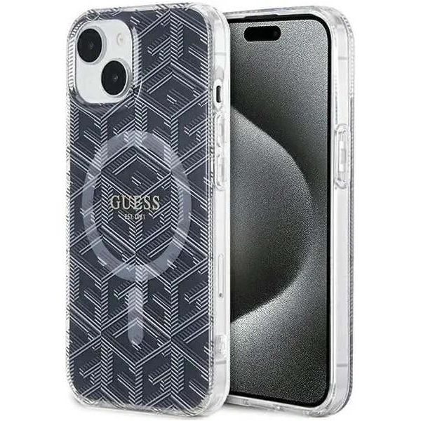 Guess Guhmp15Shgcustgk Custodia Rigida Per Iphone 15 / 14 / 13 6.1 Czarny/Nero Iml Gcube Magsafe-image