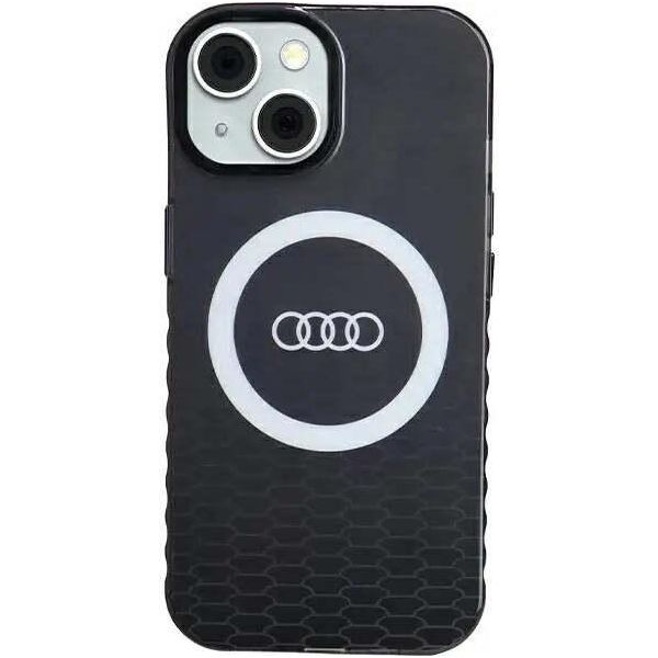 Audi Iml Big Logo Magsafe Custodia Iphone 15 / 14 / 13 6.1 Czarny/Nero Custodia Rigida Au-Imlmip15-Q5/D2-Bk-image