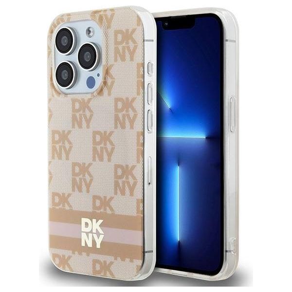 Dkny Dkhmp13Lhcptsp Custodia Rigida Per Iphone 13 Pro / 136,1 RóżOwy/Rosa Iml Con Motivo Mono A Scacchi E Strisce Stampate Magsafe-image