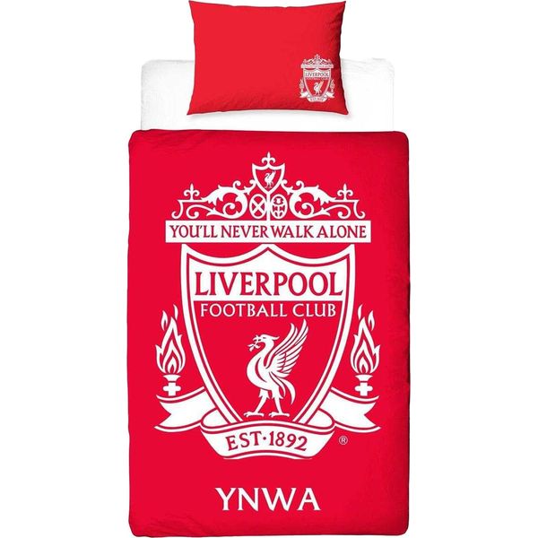 Liverpool Fc - Biancheria Da Letto Reversibile "You'll Never Walk Alone"" TC171 (Letto Singolo) (Rosso/Bianco)"-image
