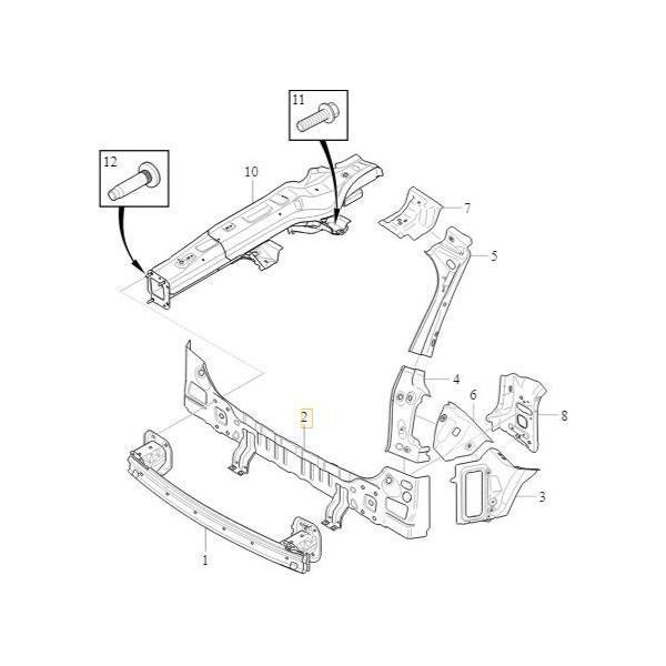 Volvo XC60 Ii Rinforzo Cintura Di Sicurezza Posteriore Parete Bagagliaio Oe-image
