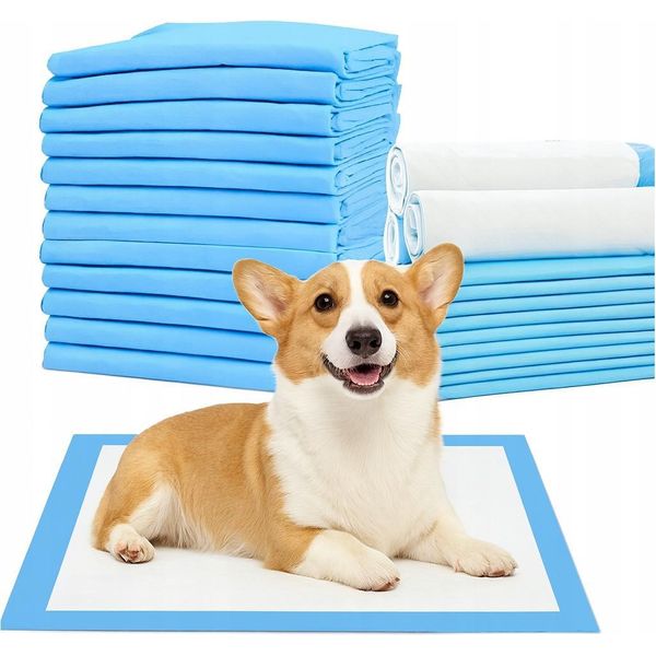 Ekspand | Cuscinetti Per Cani 60X60 Cm - Blu - 50 Pezzi - Assorbenti - Antiscivolo - 6 Strati-image