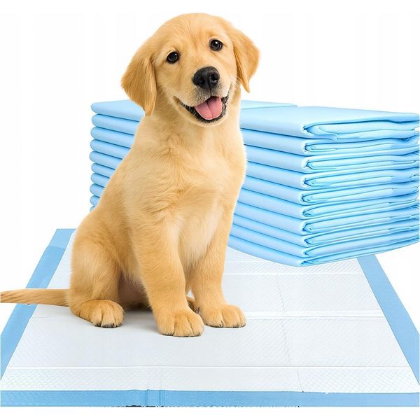 Ekspand | Cuscinetti Per Cani 60X90 Cm - Blu - 50 Pezzi - Assorbenti - Igienici - Antiscivolo-image
