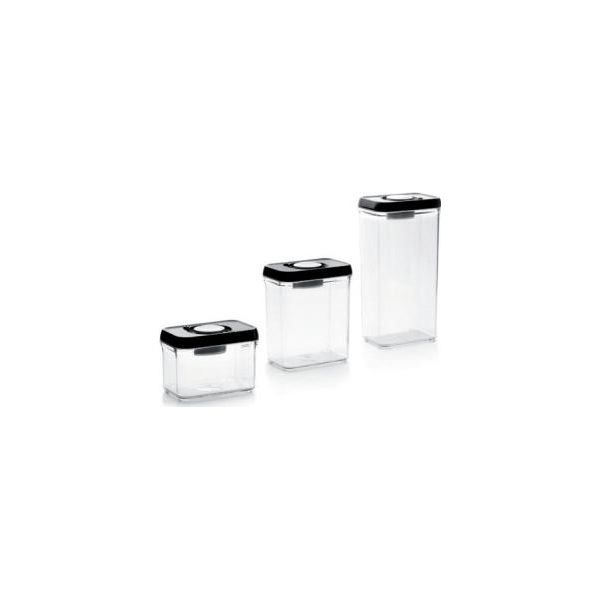 Set Di 3 Contenitori Per Alimenti Ibili-Lunch Away, Acciaio Inossidabile/Plastica, Nero/Argento-image