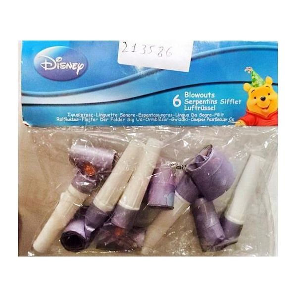 Winnie The Pooh - Palloncini - Confezione Da 6 Palloncini Rumorosi - Plastica, Carta SG34974 (Taglia Unica) (Viola/Bianco)-image