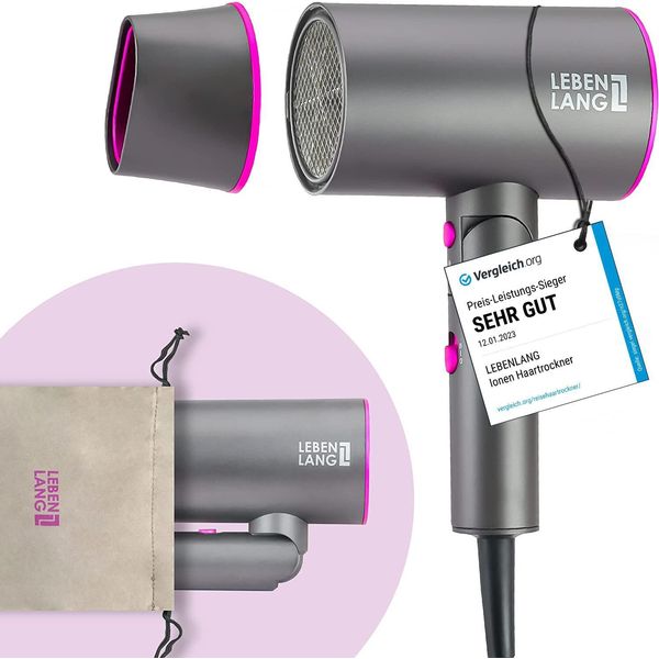 Asciugacapelli Asciugacapelli Ion 2100W - Anti-Spliss Con Modalità Aria Fredda | Asciugacapelli Da Viaggio Pieghevole Piccolo E Accessori | Asciugacapelli Da Viaggio Asciugacapelli Ion Asciugacapelli Asciugacapelli Asciugacapelli-image