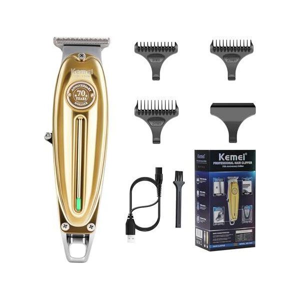 Kemei Tagliacapelli Professionale Tagliacapelli Trimmer Uomo Tagliabarba Tagliacapelli Lungo Professionale Parrucchiere Ricaricabile I Contorni-image