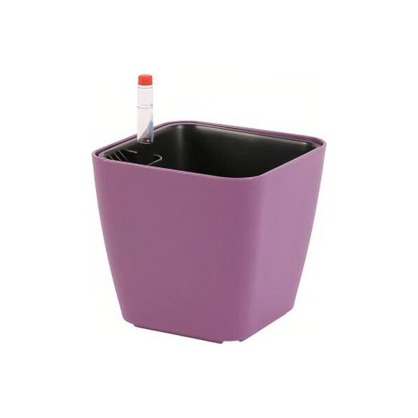 14 Cm Vasi Per Piante Quadrate Autosufficienti Per Piante Da Interno, Indicatore Di Livello Dell'acqua Per Fiori, Piante In Vaso Di Plastica (Viola)-image