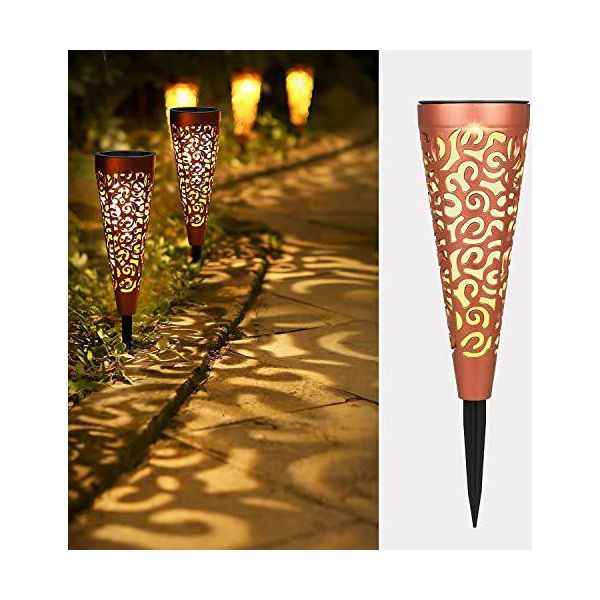 Bonsery Luci Solari Da Esterno, Confezione 6 Giardino Da Esterno IP65 Impermeabile, Luce Led Illuminazione Sentiero Balcone Terrazza Prato-image