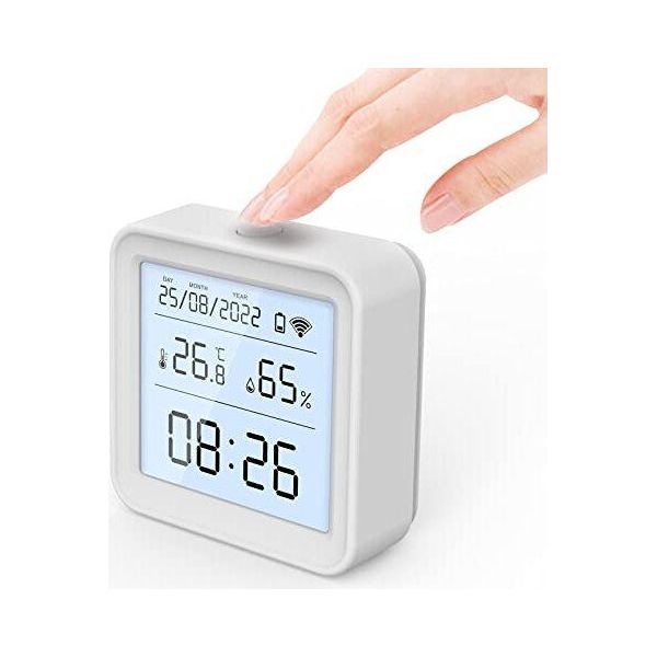 Emylo Wifi Termometro Igrometro Porta Interna Tuya Bluetooth Sensore Di Temperatura Ambientale App Intelligente, Schermo Lcd Digitale Termo-Igrometro Temperatura, Tempera-image