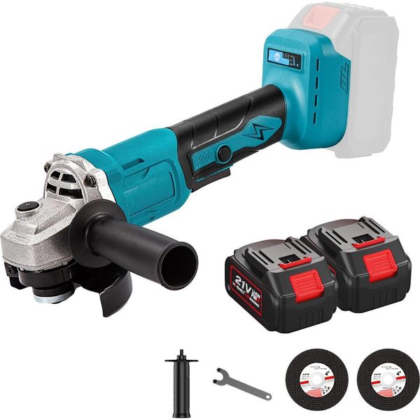 Smerigliatrice Angolare, A Batteria, Motore Brushless, Con 2 Batterie, Eu-image