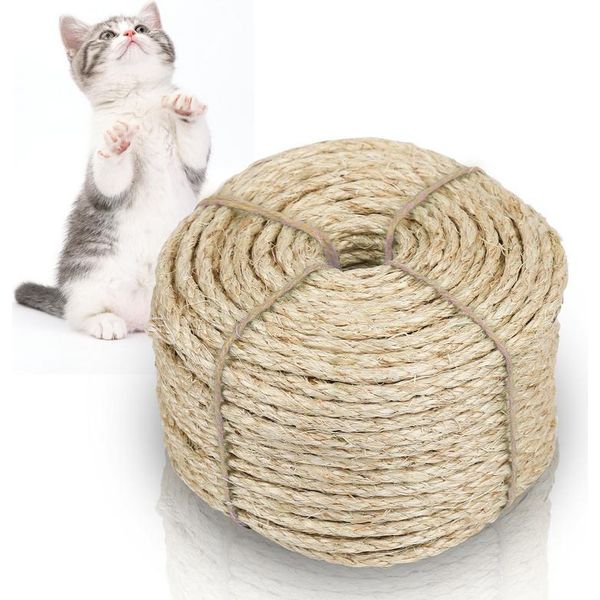 Jopassy Sisal Corda Corde Guinzaglio Tiragraffi Corda Naturale Gatto Scala Tiragraffi Varie Lunghezze Lunghezze 10000*0.8CM-image
