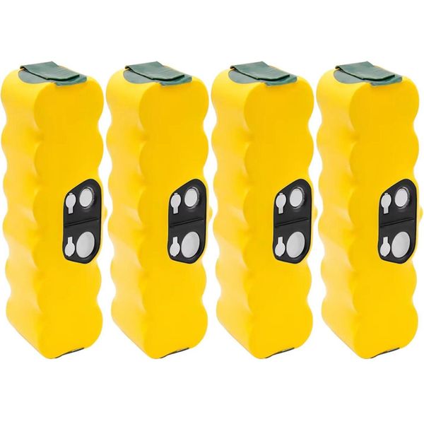 Batteria Di Ricambio, Capacità 6000Mah, Compatibile Con La Serie Irobot Roomba, 4 6,0Ah NI-MH, 14,4 V-image