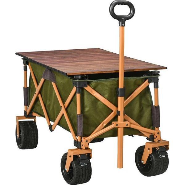 Carrello Da Trasporto, Design Pieghevole, Alta Capacità Di Carico, Verde-image