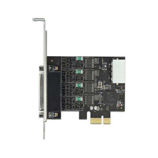 Delock - Serieller Adapter - Pcie 2,0 Low-Profile - RS-232 X 4 - Schwarz (89895)-image