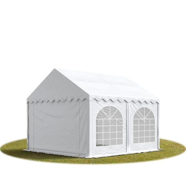 Toolport 4X4 Mtendone Per Feste Premium Pvc Bianco 100% Impermeabile Tendone Da Esterno Tenda Party-image
