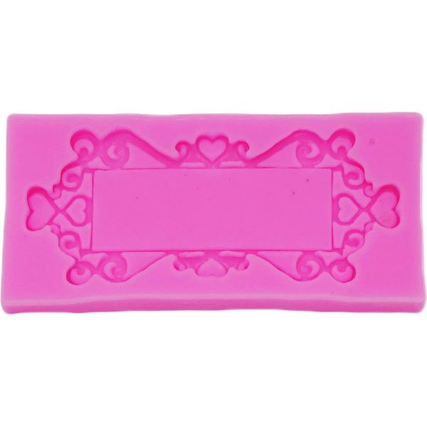 Stampo Per Fondente In Silicone, Cornice A Cuore, Circa 12X5,3X1,1 Cm-image