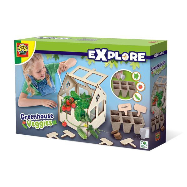 Ses Creative Greenhouse Veggies - 3 Diversi Semi Per Coltivare I Propri Ortaggi, Età 5+-image