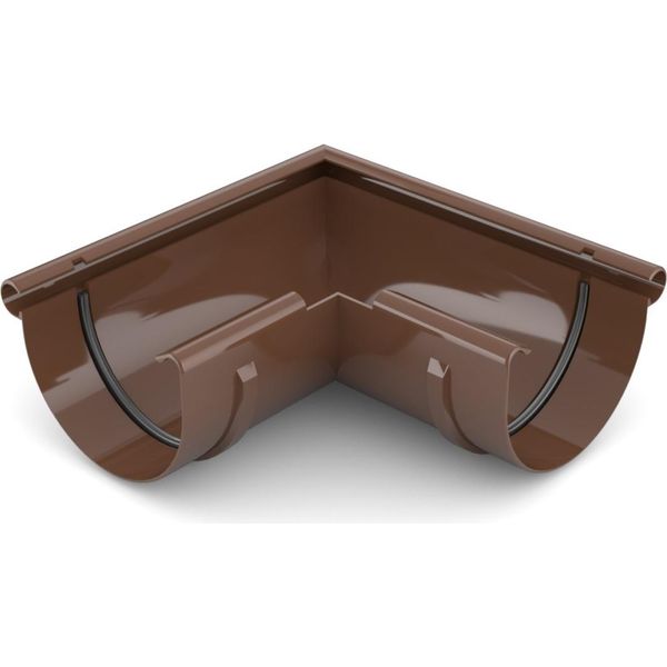 Bryza Grondaia Angolare Esterna In Plastica Ø 150 Mm, Marrone Ral 8017-image