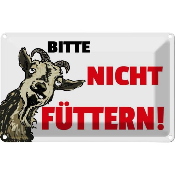 Vianmo Insegna Di Latta 20X30 Cm Tiere Bitte Nicht FüTtern Ziege-image