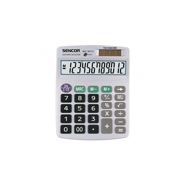 Sencor Sec 367/12 Calcolatrice Pocket Basic Grey-image