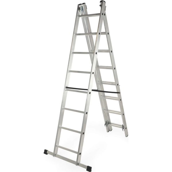 Scala Multifunzionale Kadax "Holem"", Scala Multifunzionale In Alluminio, Scala Fino A 150 Kg, 8 Gradini"-image
